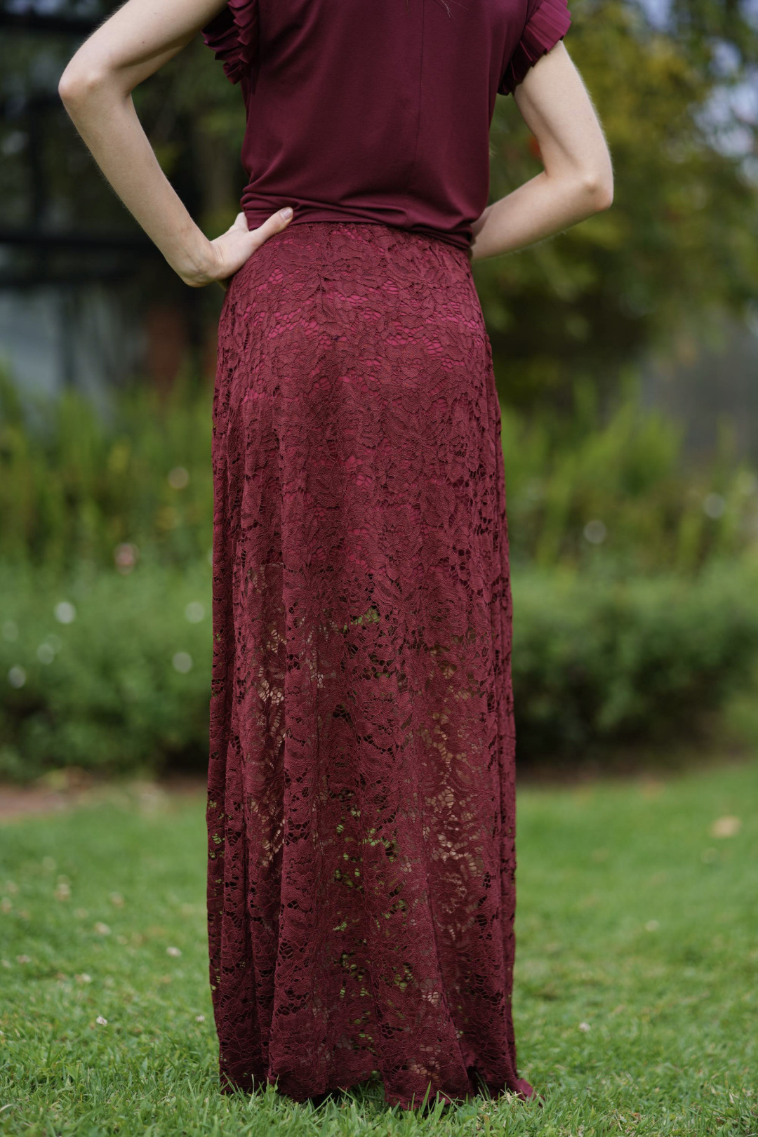 MAXI FALDA SELENA VINO MAXI FALDA SELENA VINO