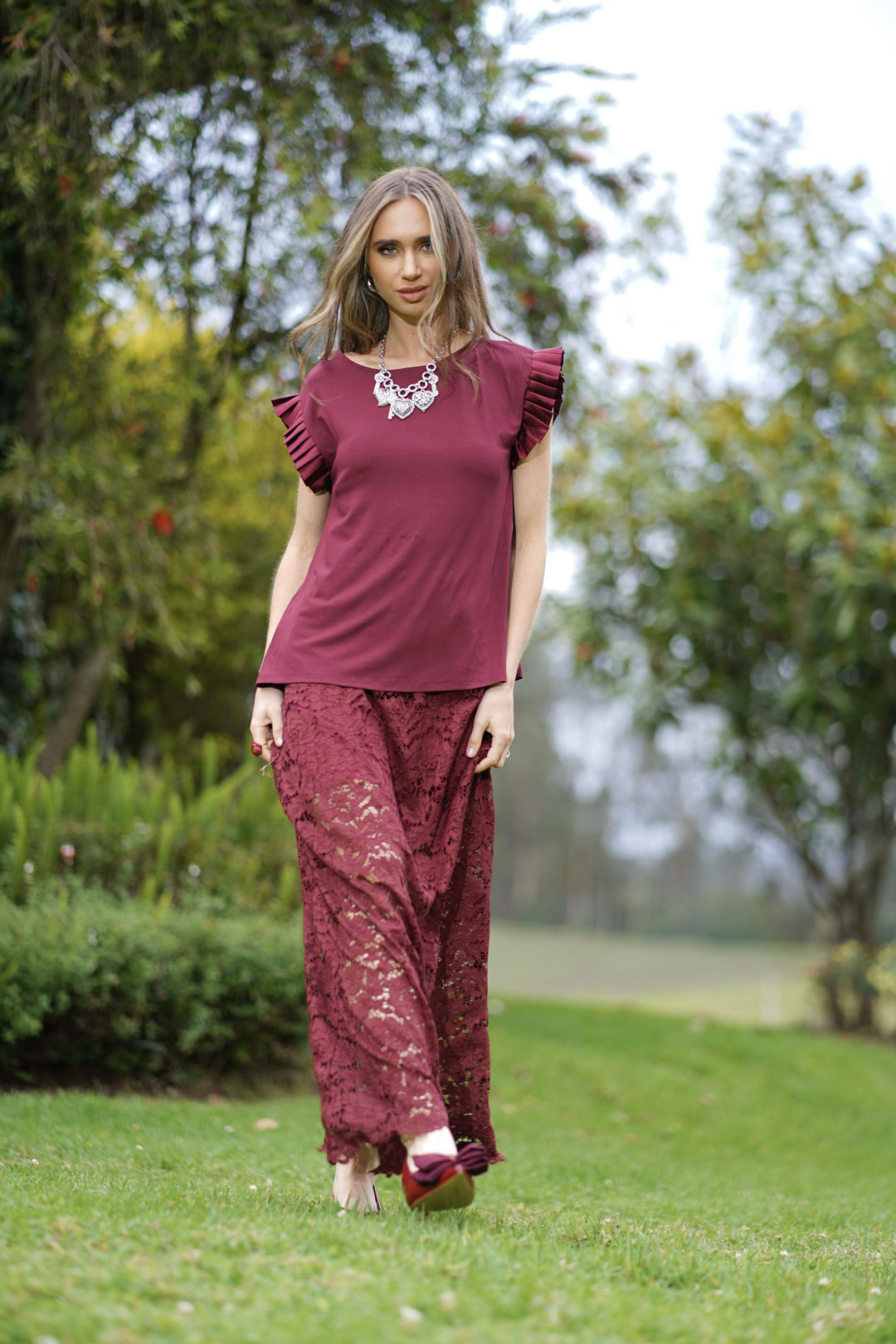 MAXI FALDA SELENA VINO MAXI FALDA SELENA VINO