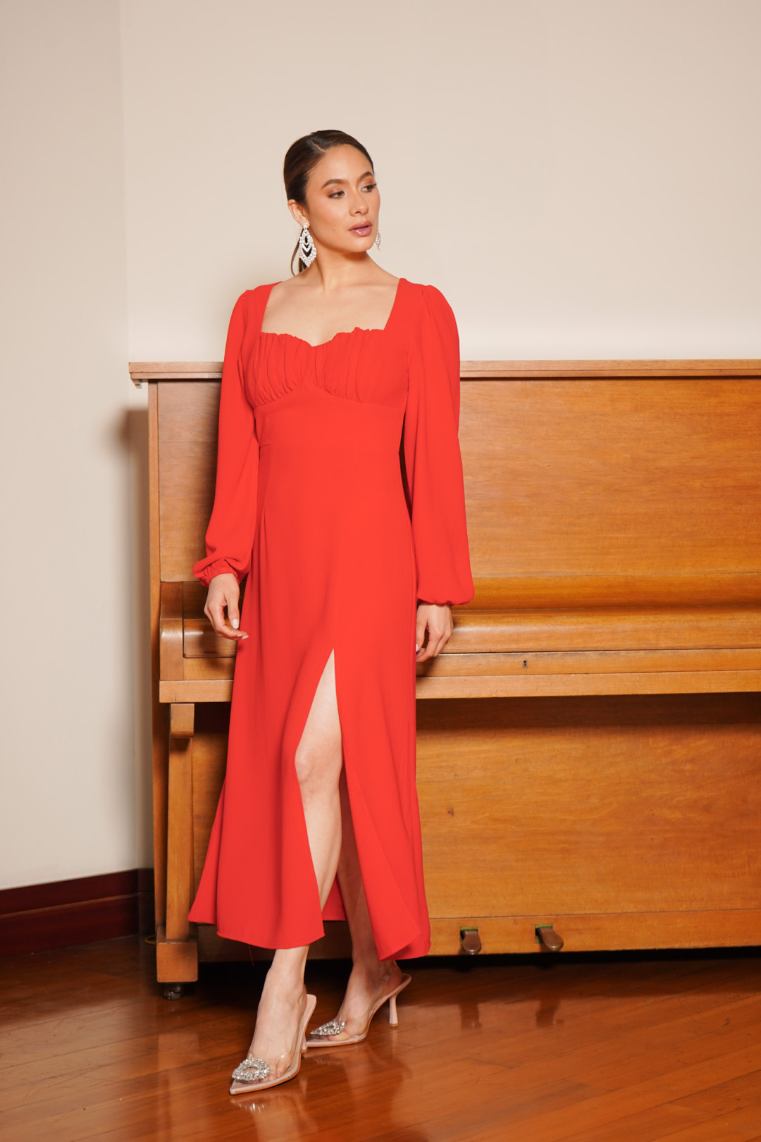 VESTIDO VALENCIA ROJO