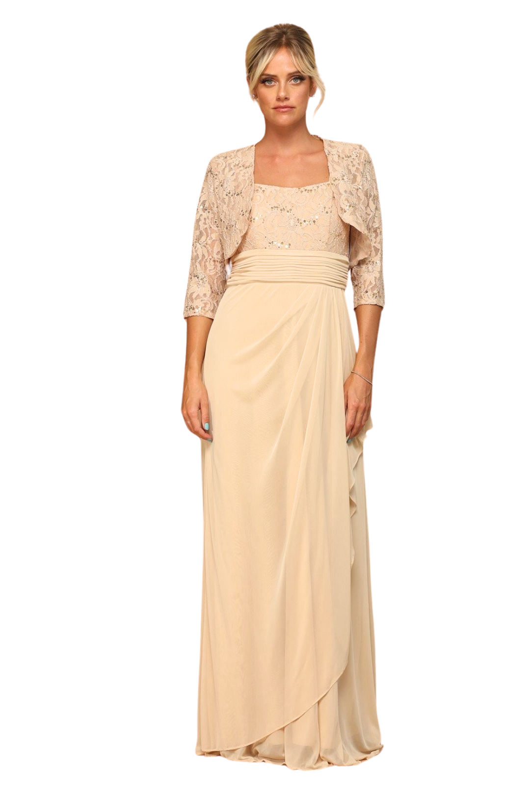 VESTIDO DELIA DORADO CLARO