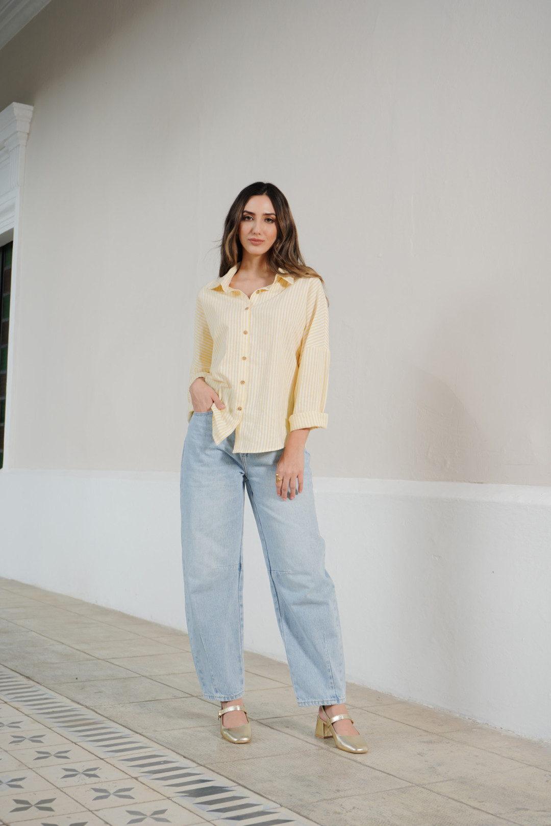 CAMISA CAMILA AMARILLA CAMISA CAMILA AMARILLA