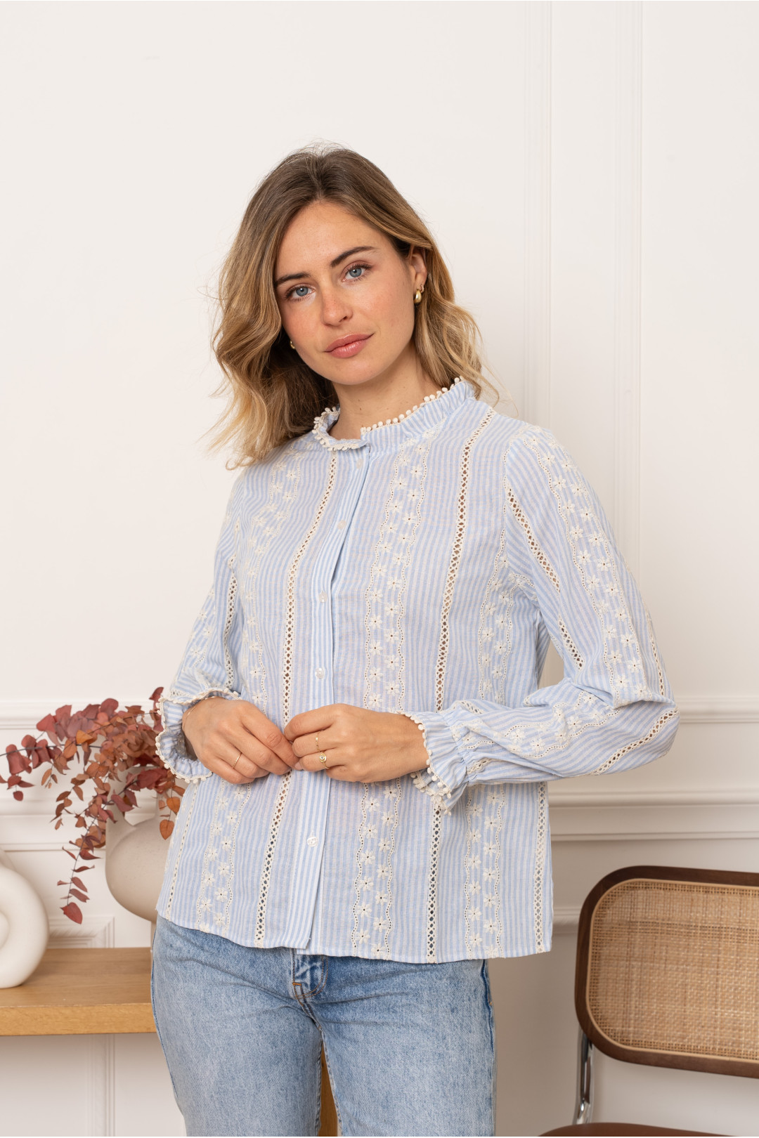 BLUSA BELEN AZUL BLUSA BELEN AZUL