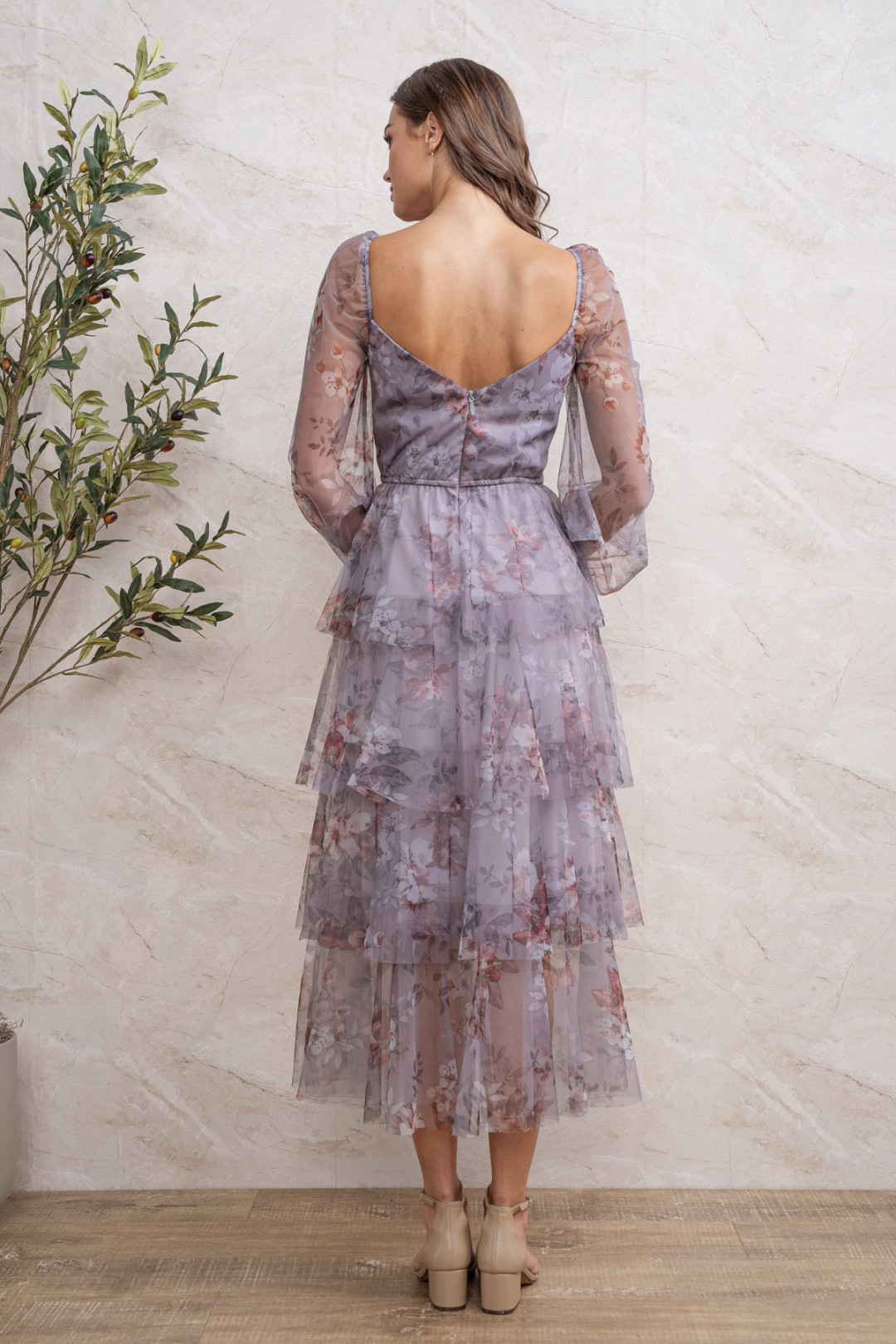 VESTIDO MARIA ESTER LILA-GRIS VESTIDO MARIA ESTER LILA-GRIS