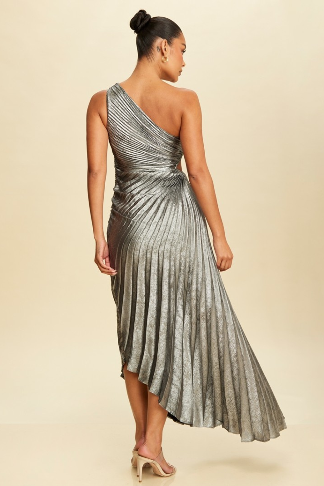 VESTIDO MARGARITA PLATEADO