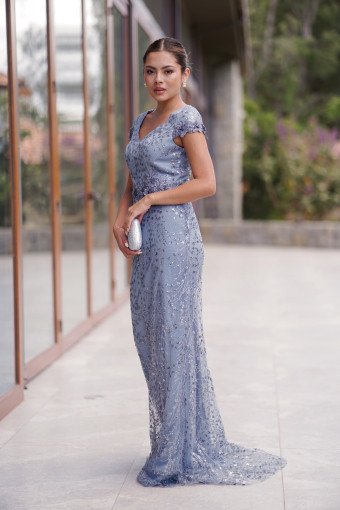 VESTIDO MARIANA CELESTE VESTIDO MARIANA CELESTE