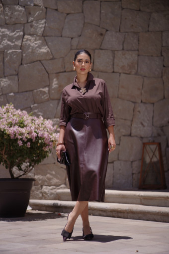 FALDA VANESSA CAFE CHOCOLATE FALDA VANESSA CAFE CHOCOLATE