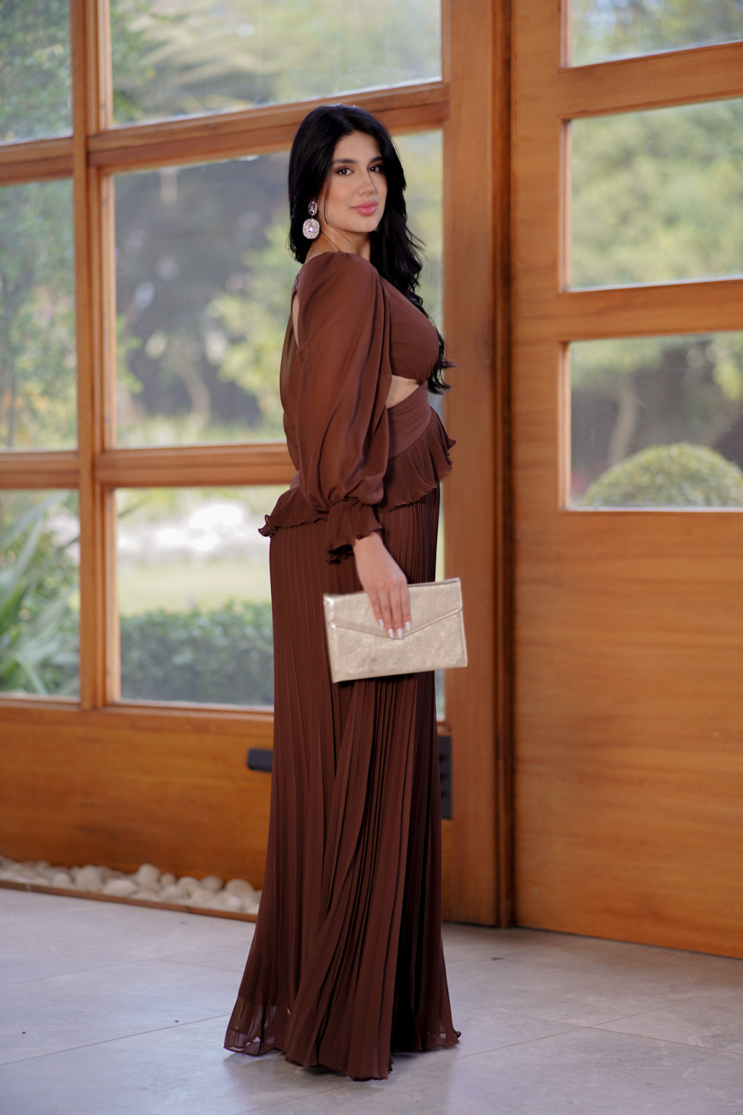 VESTIDO MARIA CRISTINA CAFE VESTIDO MARIA CRISTINA CAFE