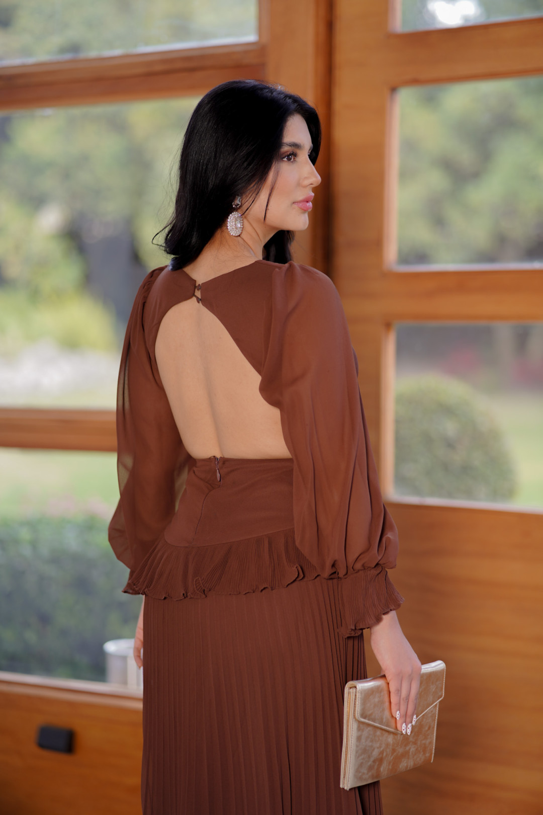 VESTIDO MARIA CRISTINA CAFE VESTIDO MARIA CRISTINA CAFE