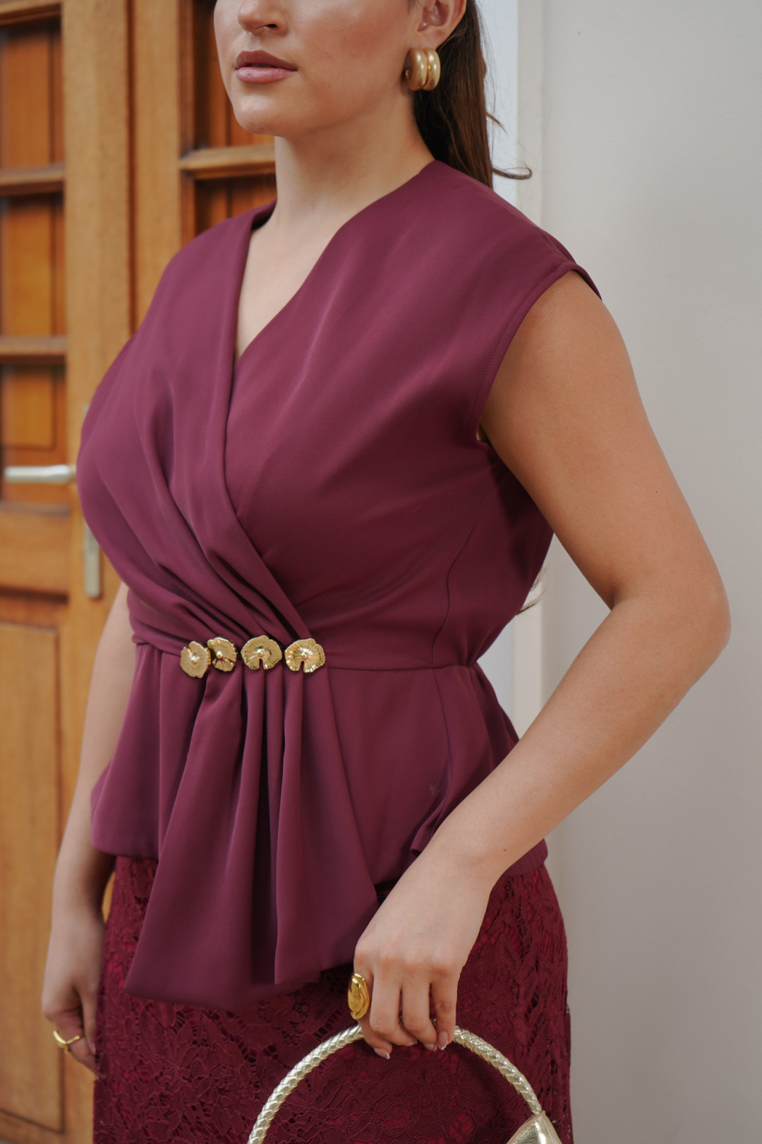 BLUSA VIOLETA ROJO-VINO BLUSA VIOLETA ROJO-VINO