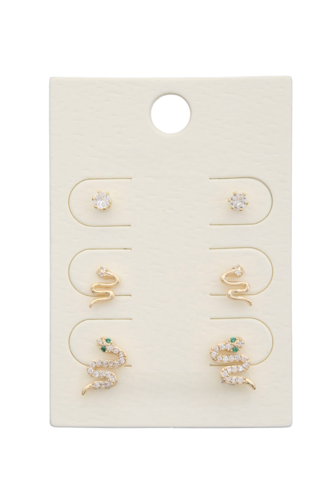 SET DE 3 ARETES DORADOS