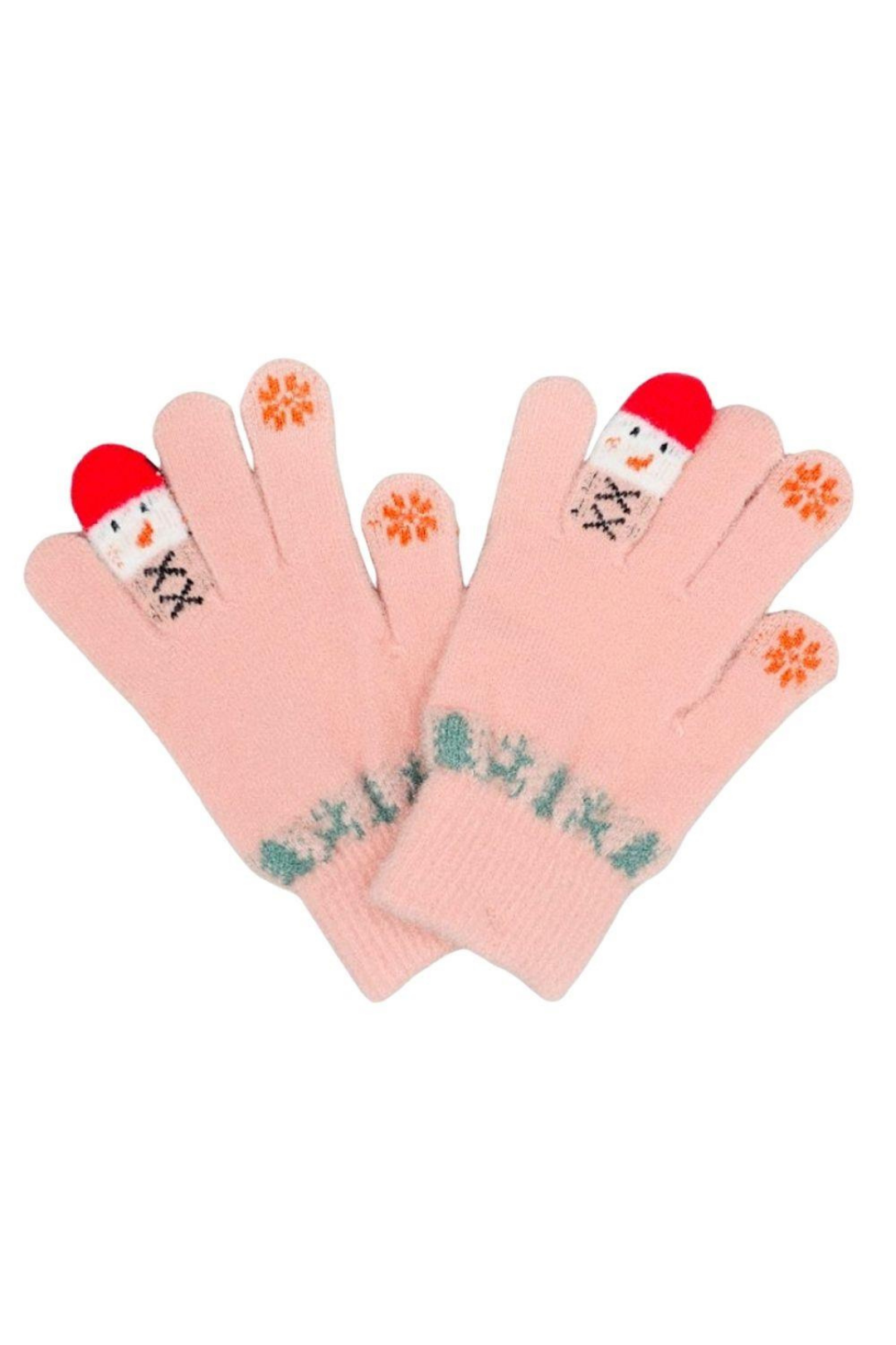 GUANTES NAVIDEÑOS ROSADOS