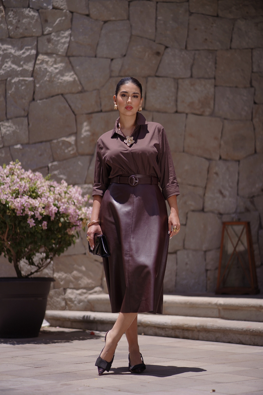 FALDA VANESSA CAFE CHOCOLATE