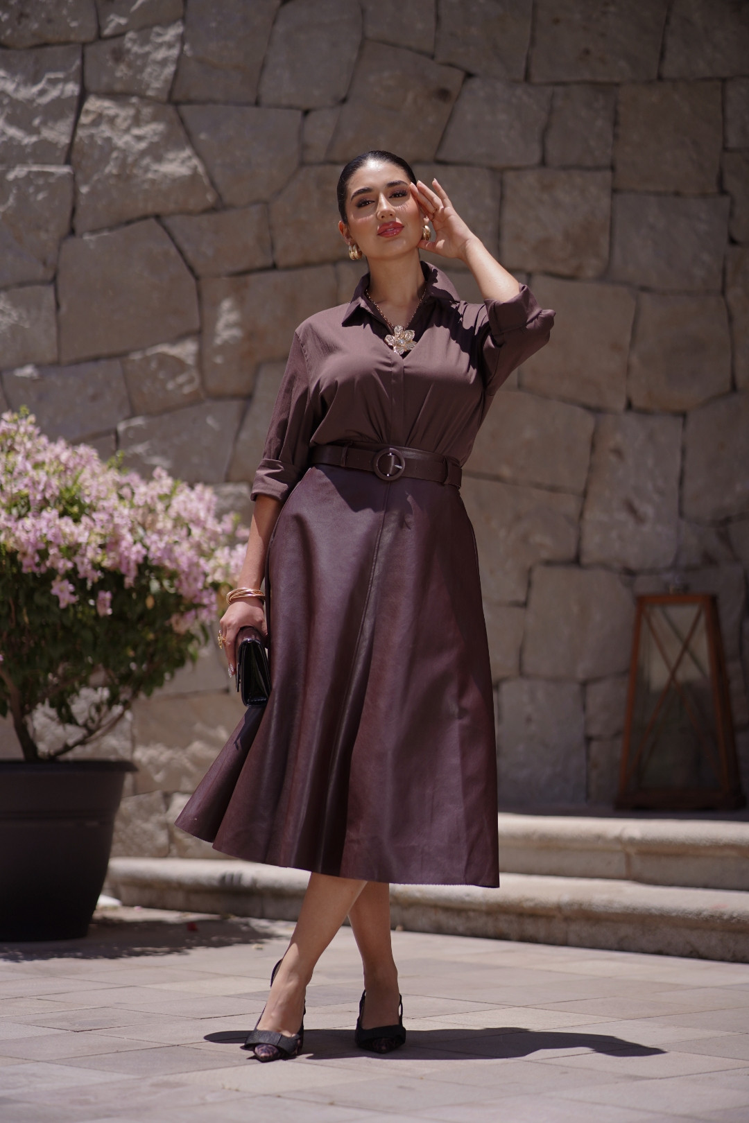 FALDA VANESSA CAFE CHOCOLATE