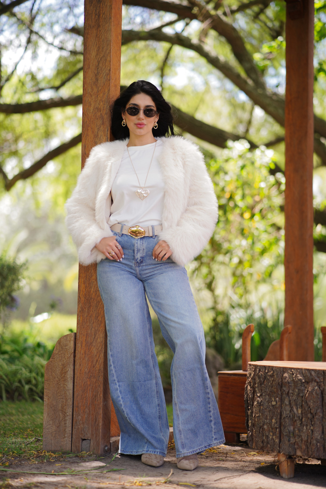 ABRIGO DE PIEL TRINI CREMA