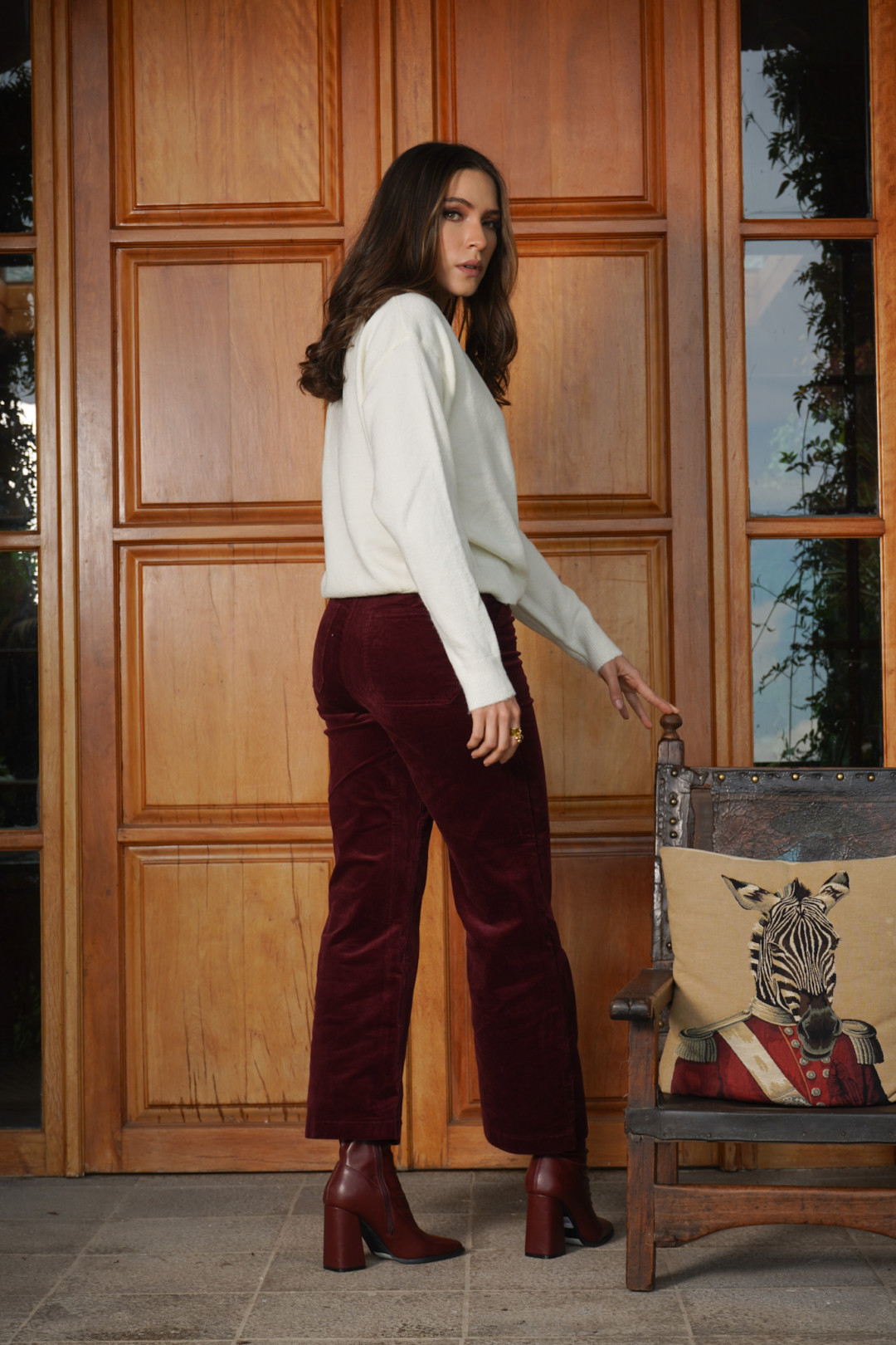 PANTALON VANESSA BURGUNDY