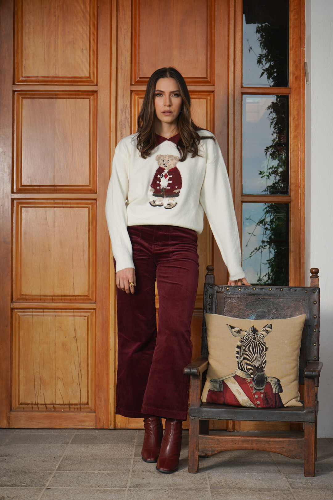 PANTALON VANESSA BURGUNDY