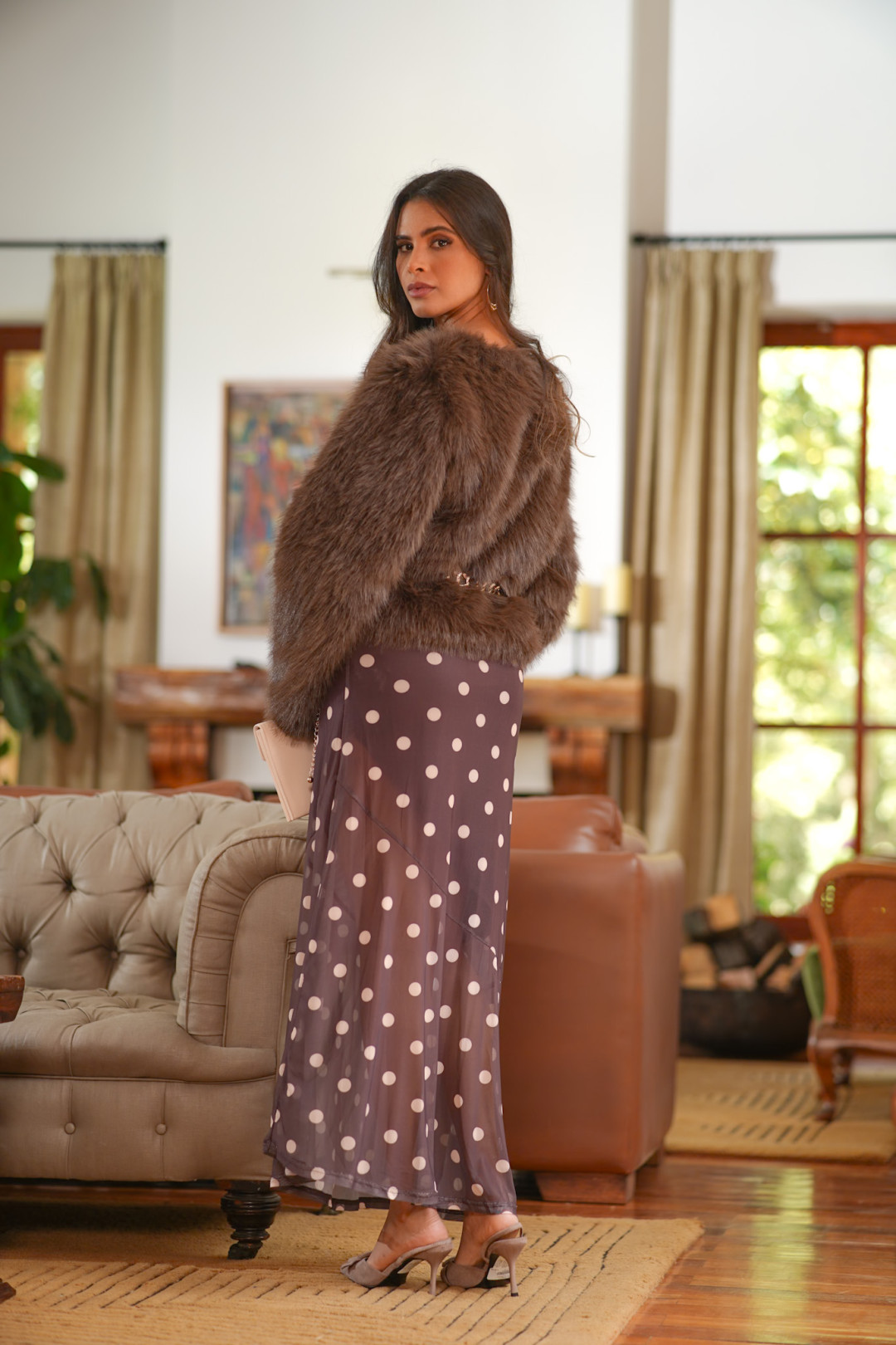 ABRIGO DE PIEL TRINI CAFE