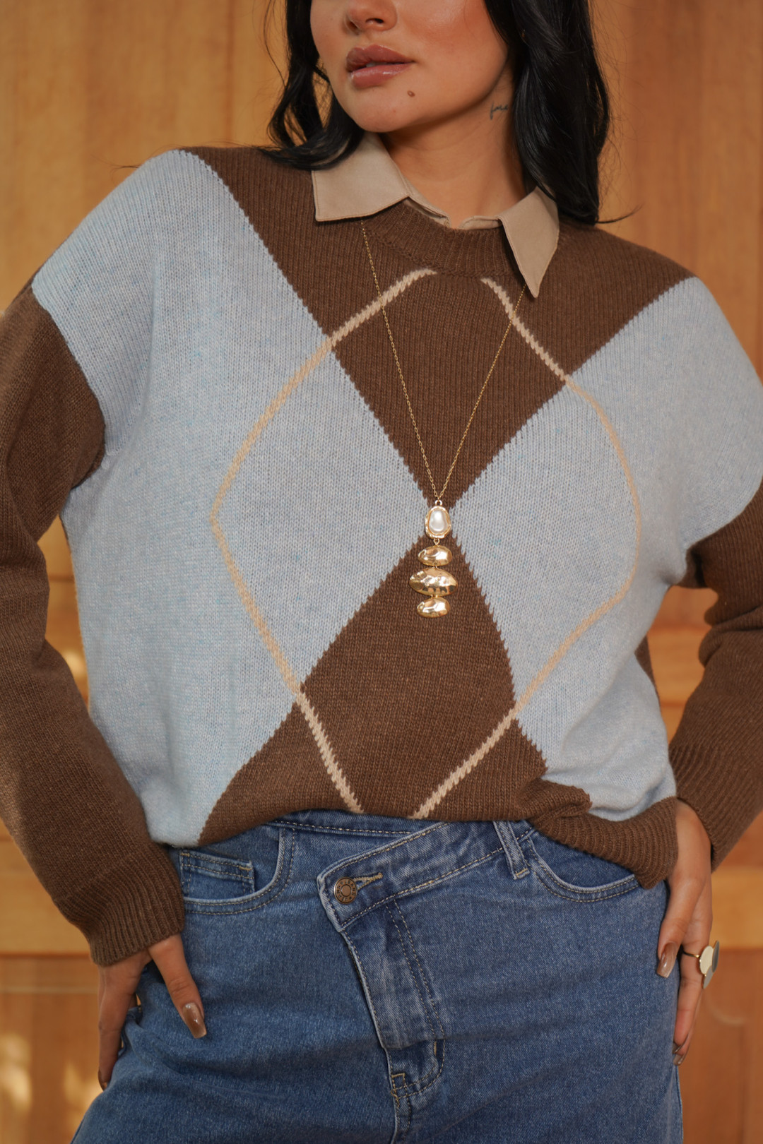 SACO VANESSA CAFE/CELESTE