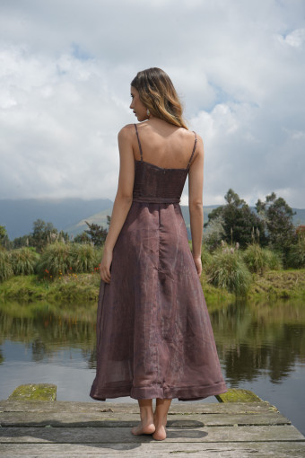 VESTIDO RAFAELA CAFE