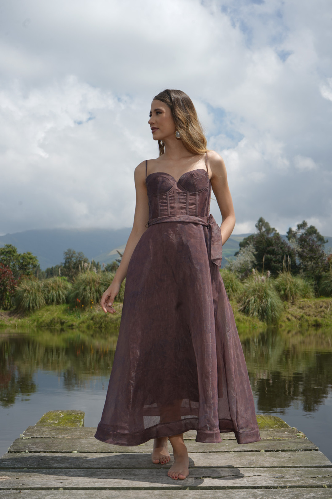 VESTIDO RAFAELA CAFE