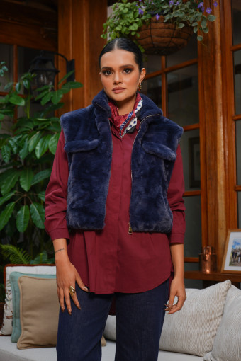 CHALECO LEONELA AZUL