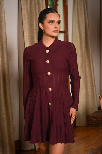 VESTIDO JACQUELINE VINO