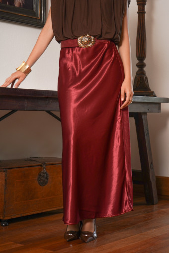 FALDA LUCIA BURGUNDY