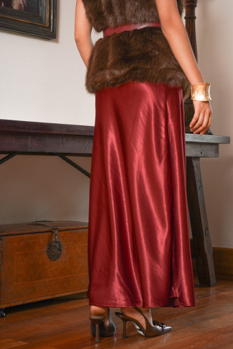 FALDA LUCIA BURGUNDY