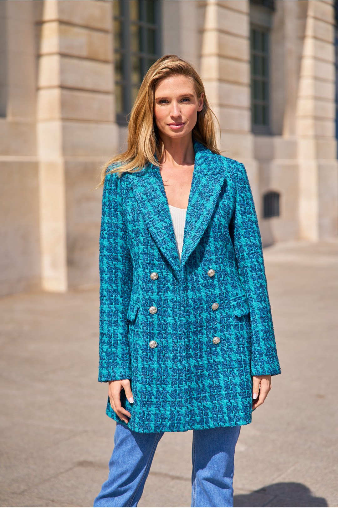 ABRIGO MARIA JOSE TURQUESA