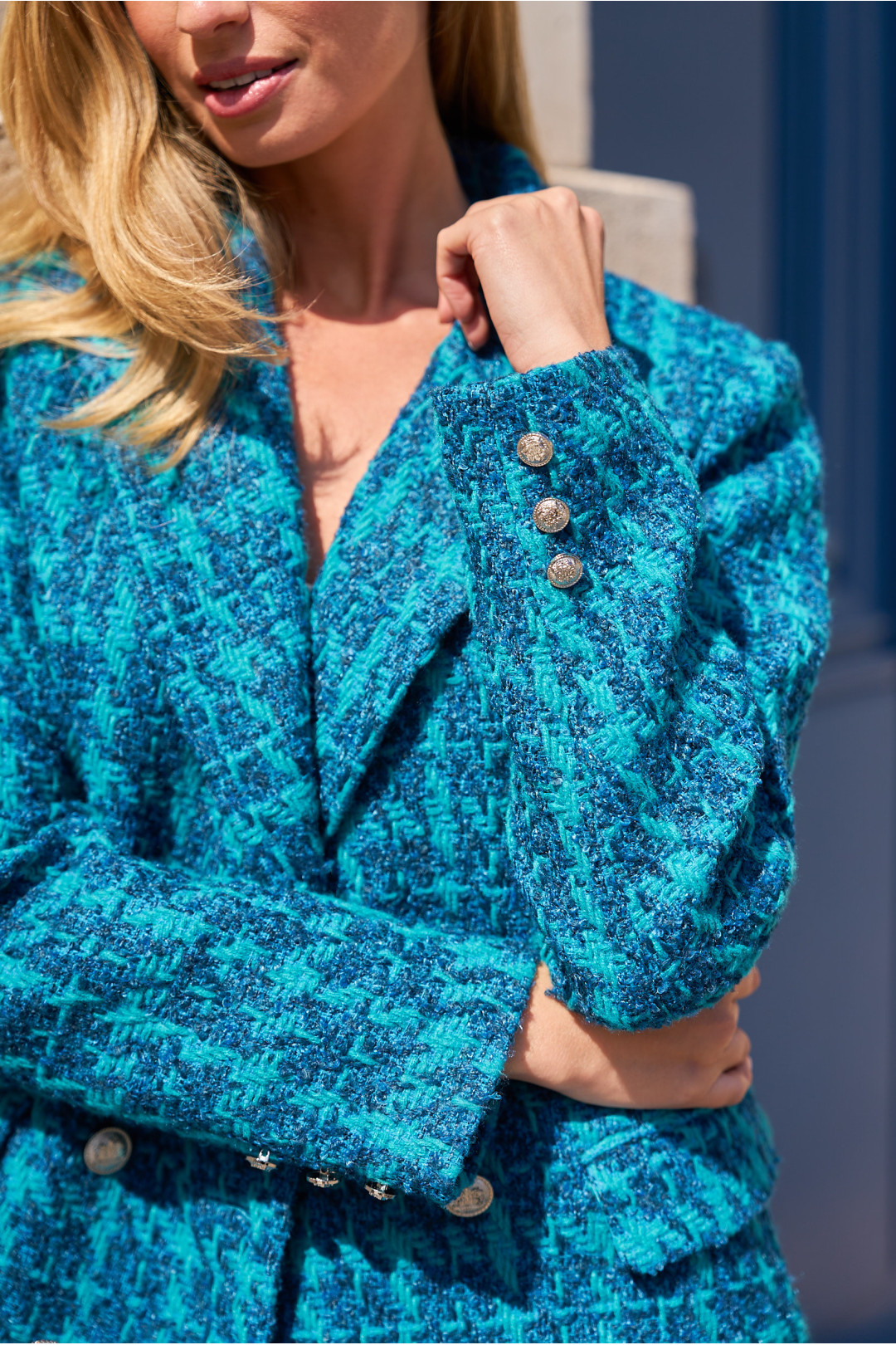 ABRIGO MARIA JOSE TURQUESA