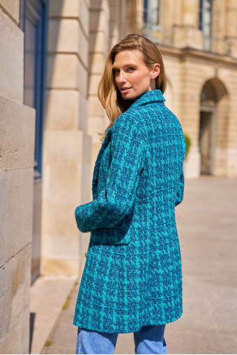 ABRIGO MARIA JOSE TURQUESA