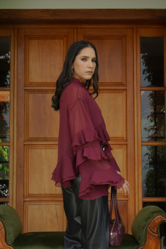 BLUSA MARIA INES VINO