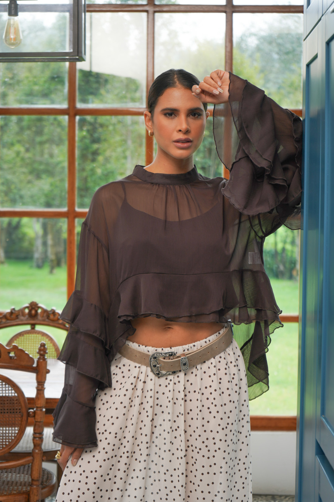 BLUSA MARIA INES CAFE