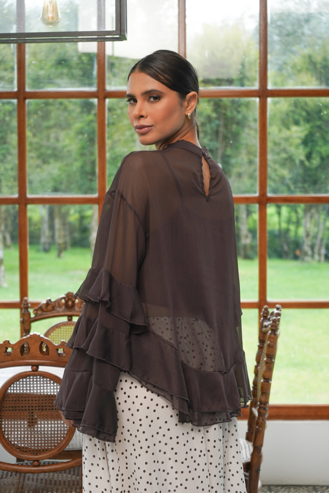 BLUSA MARIA INES CAFE