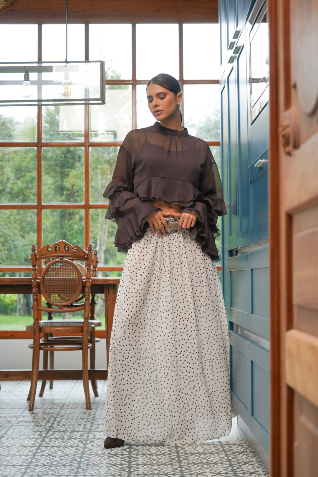 BLUSA MARIA INES CAFE