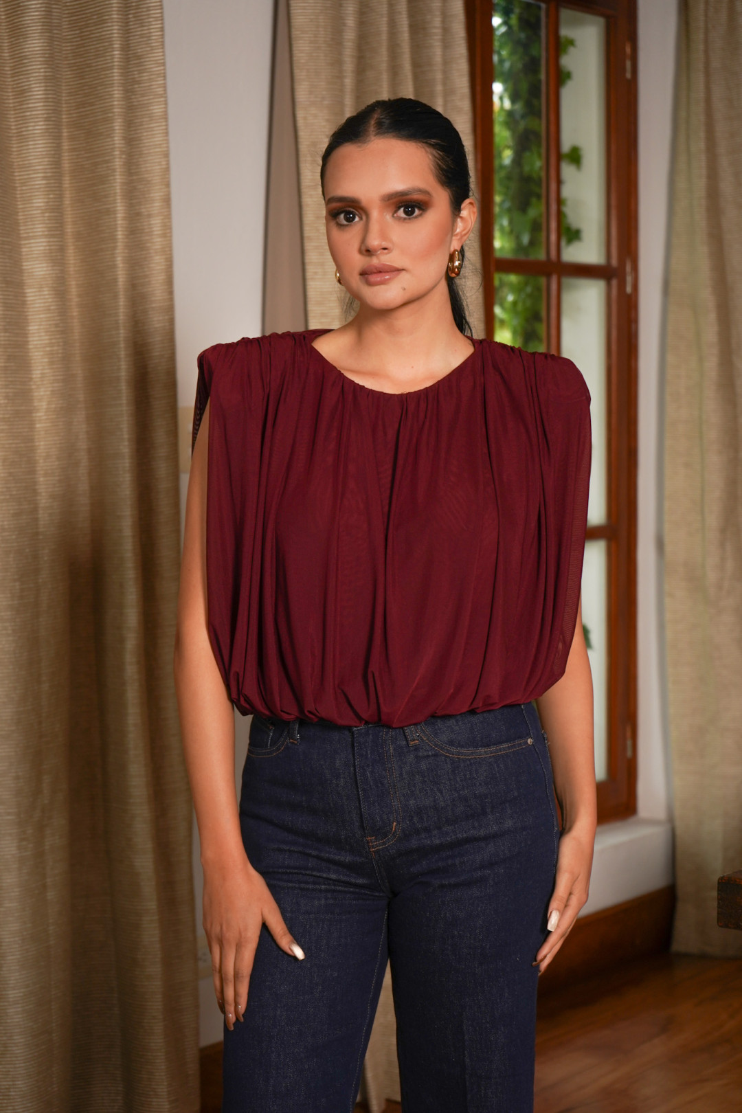 BLUSA SALOME VINO