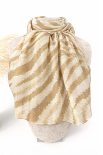 CHAL-BUFANDA ESTAMPADO BEIGE