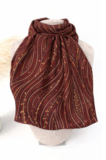 CHAL-BUFANDA ESTAMPADO VINO