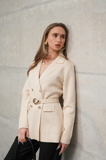 BLAZER TEJIDO BEIGE