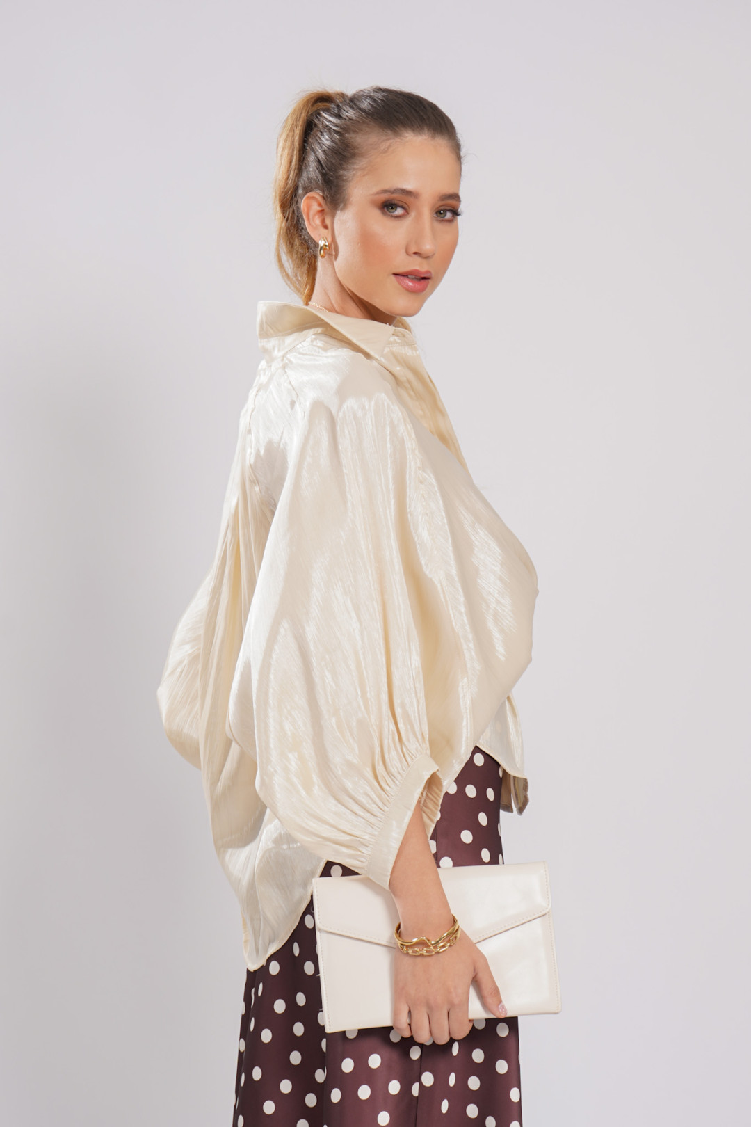 BLUSA OVERSIZED GEOVANA BEIGE