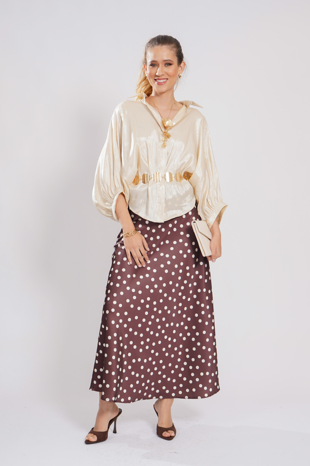 BLUSA OVERSIZED GEOVANA BEIGE