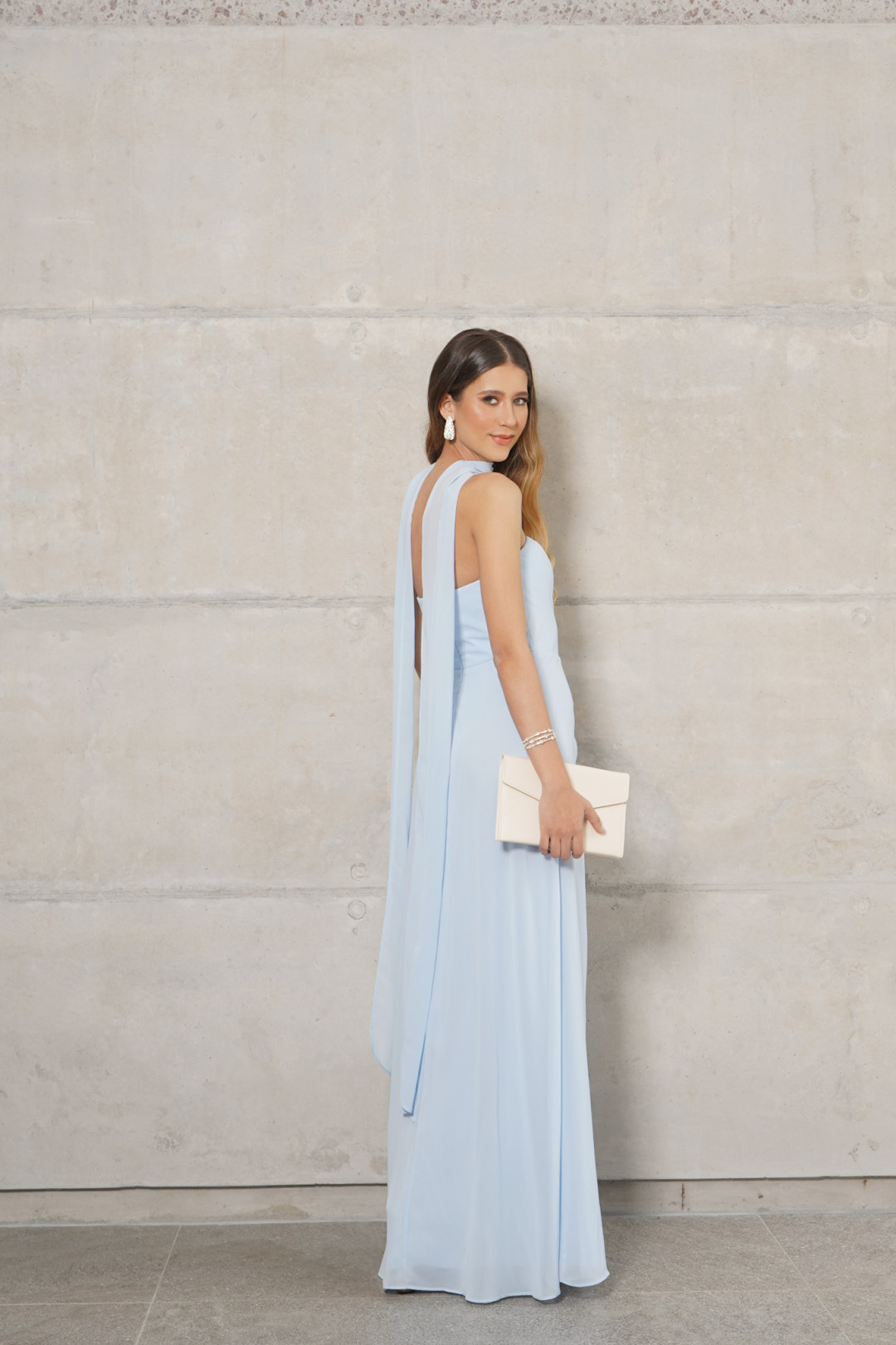 VESTIDO ANA CAMILA CELESTE