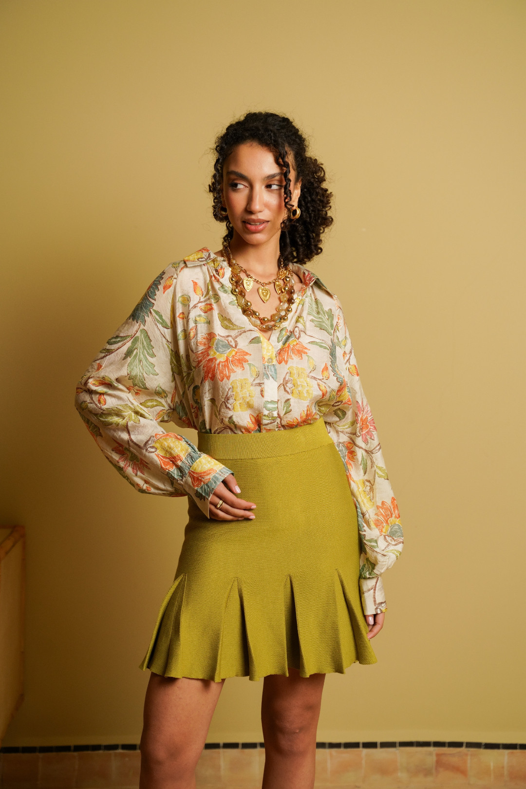 FALDA MARGARITA VERDE