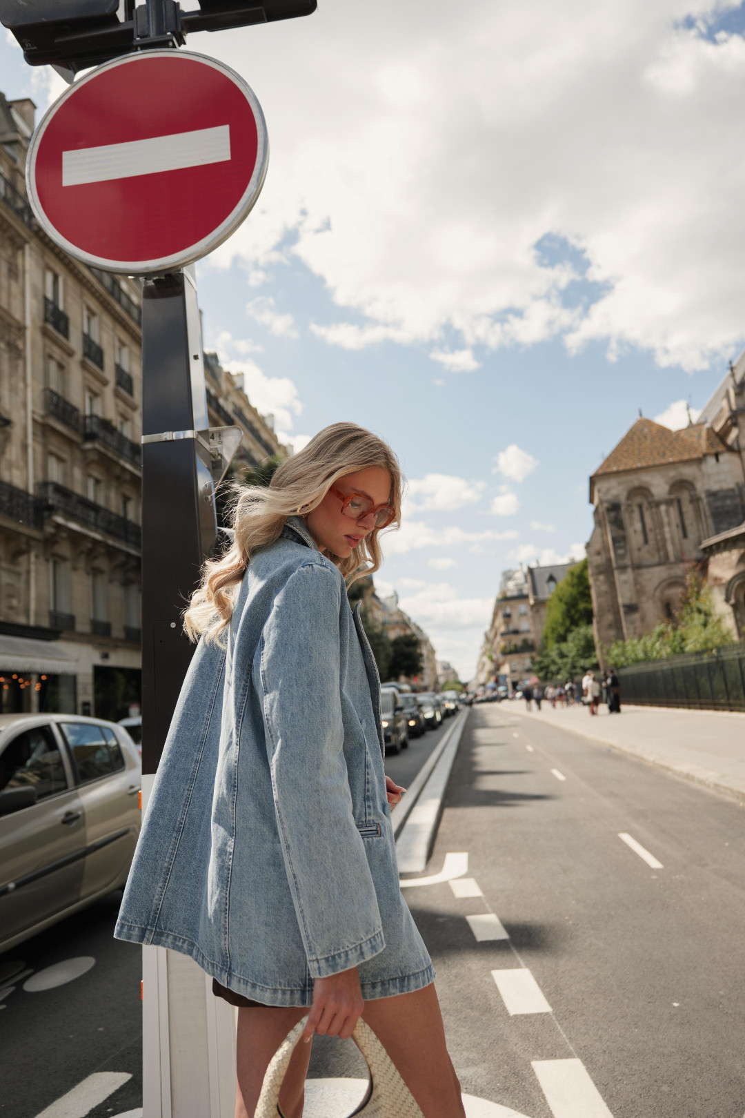 GABARDINA LISA AZUL VINTAGE