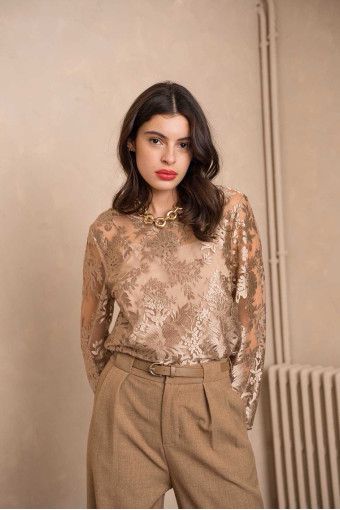 BLUSA MARGARITA TAUPE