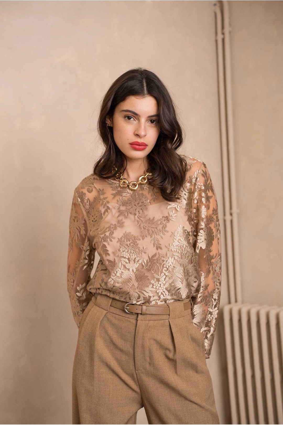 BLUSA MARGARITA TAUPE