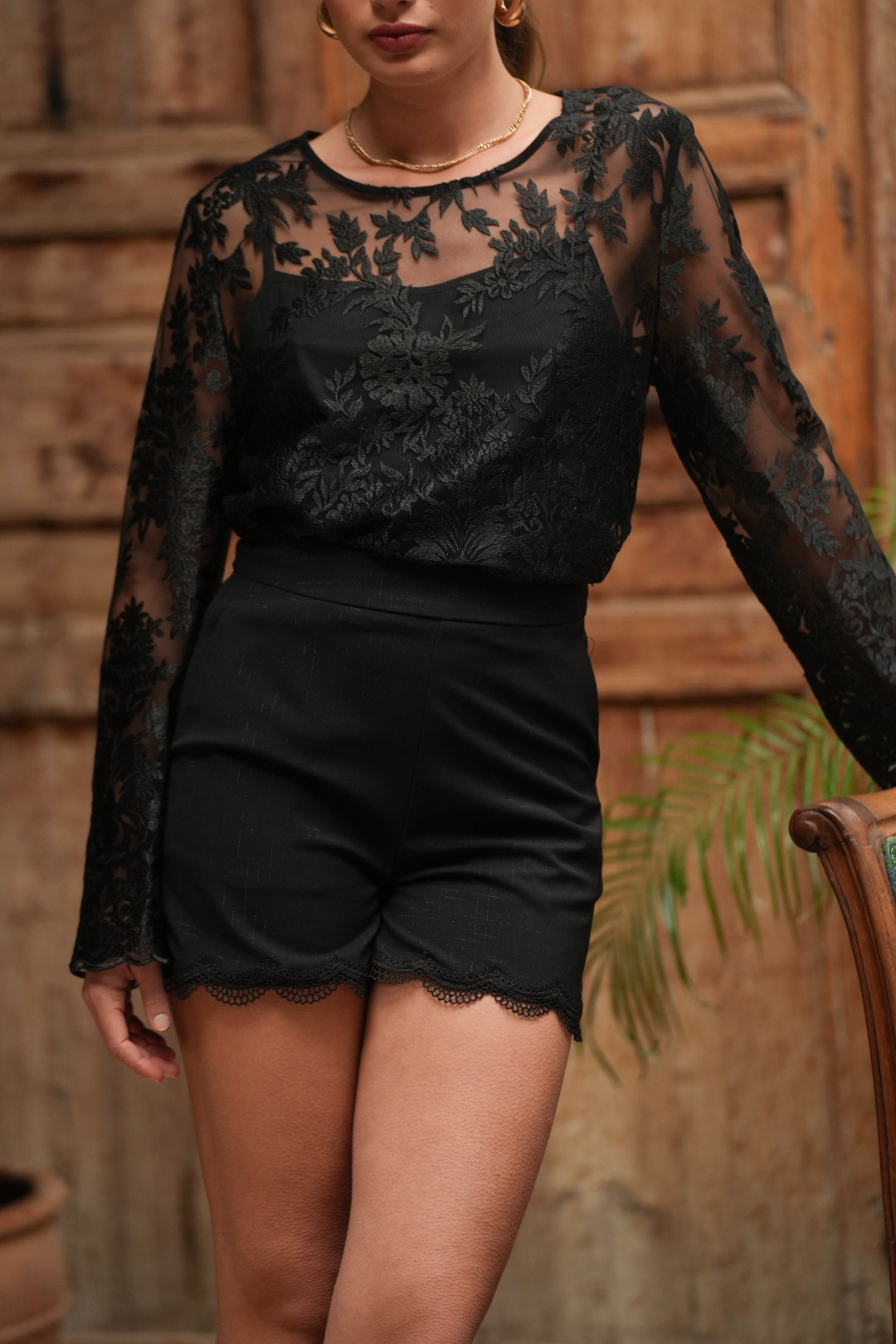 BLUSA MARGARITA NEGRA