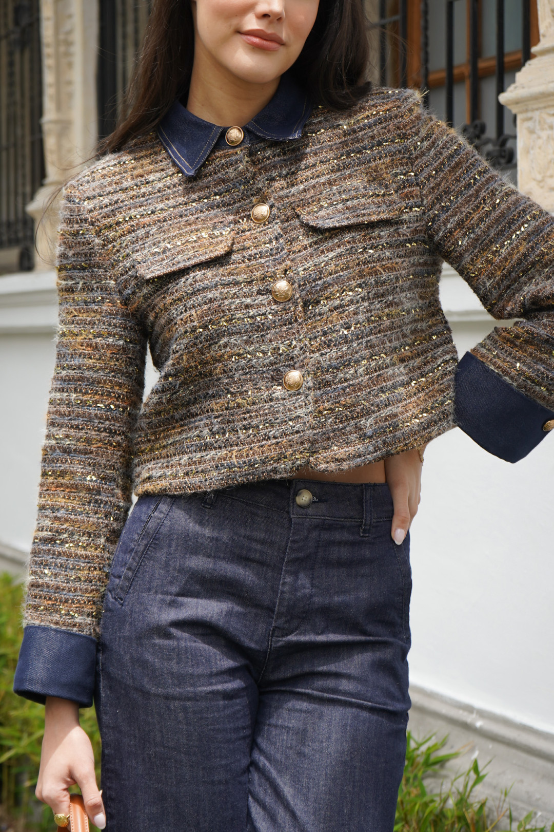 CHAQUETA CORINA CAFE