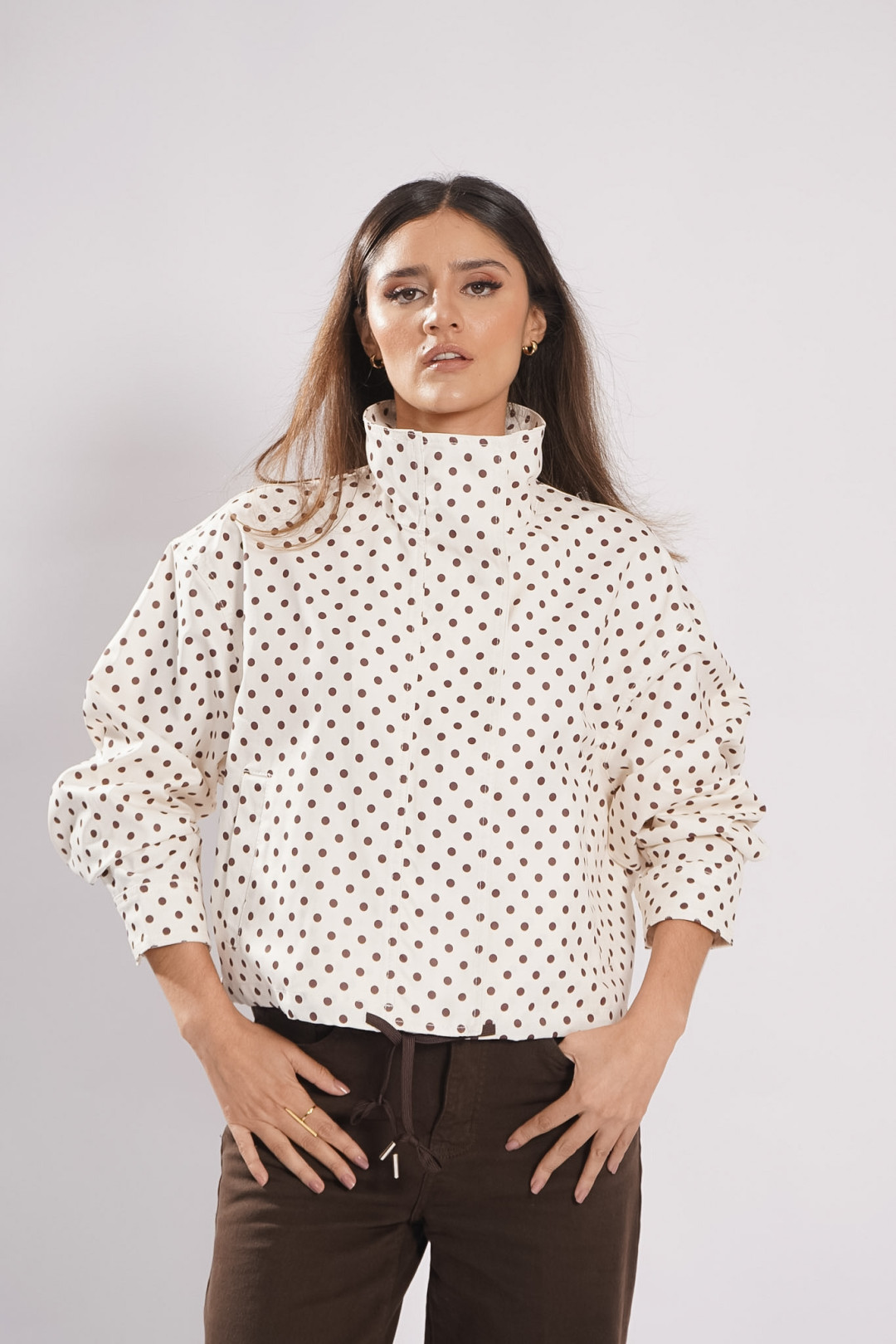 CHAQUETA PAZ PUNTOS CAFE