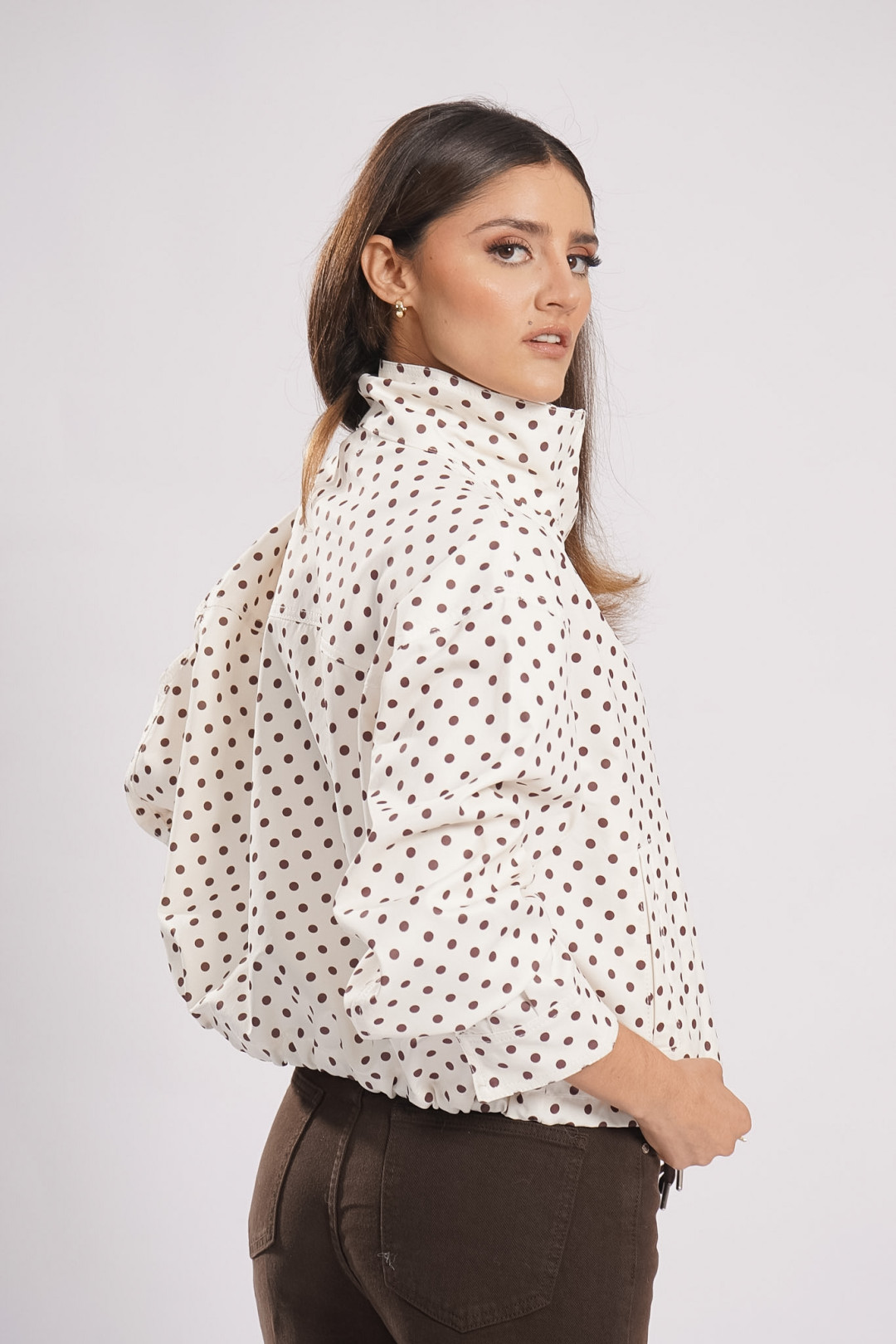 CHAQUETA PAZ PUNTOS CAFE